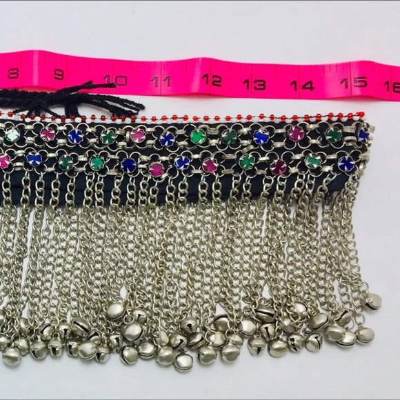 Tribal Belly Chain With Long Dangling Bells, Kuchi Belly Dance Belt - Picture 16 of 16